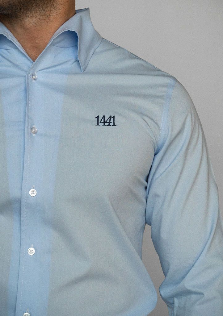 CAMISA POPELIN CELESTE - Imagen 3