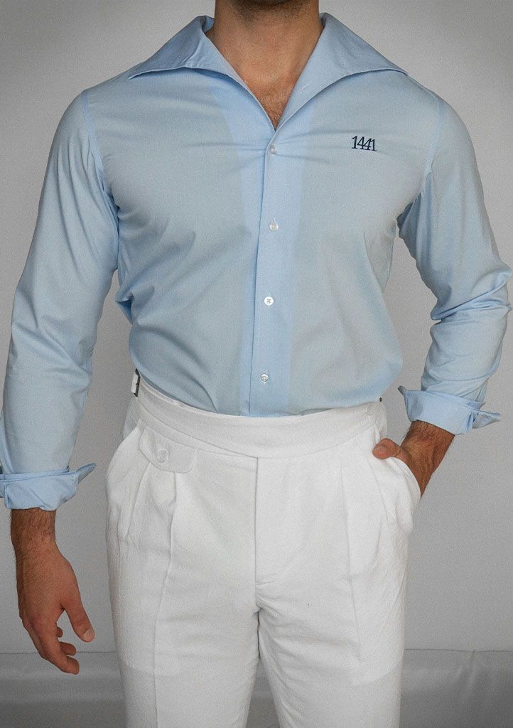 CAMISA POPELIN CELESTE - Imagen 2