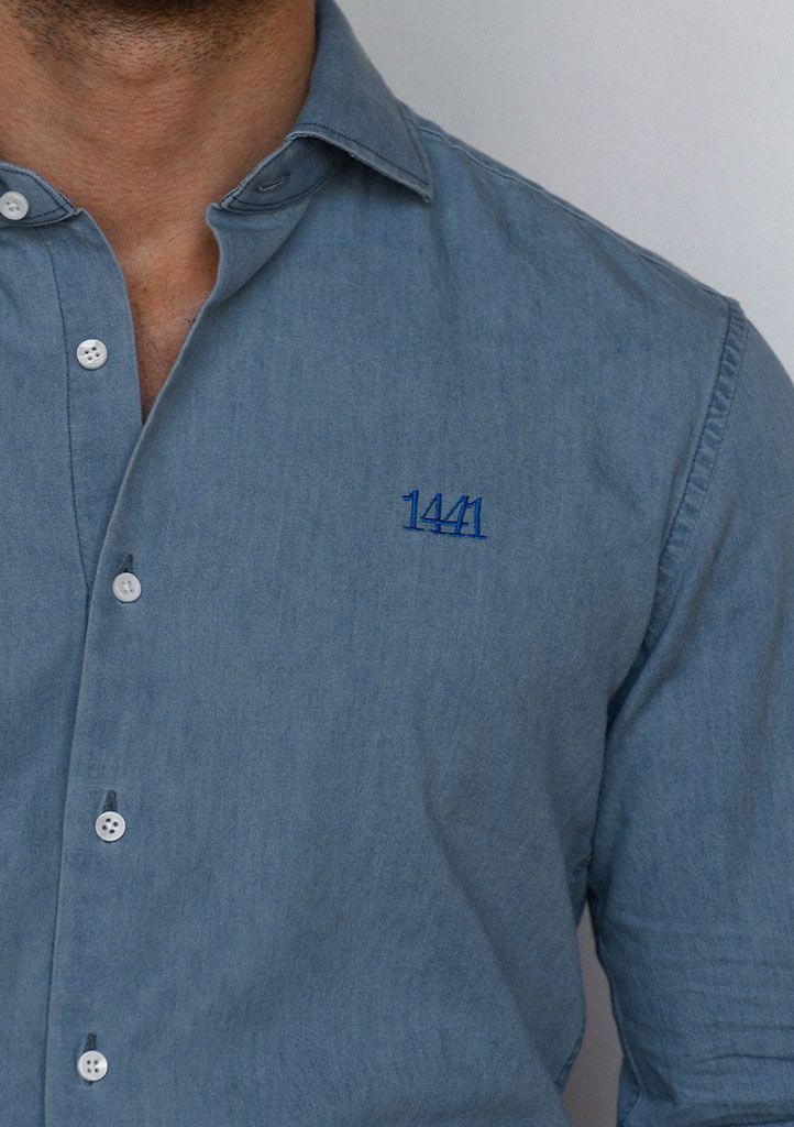 CAMISA DENIM POPELÍN - Imagen 4