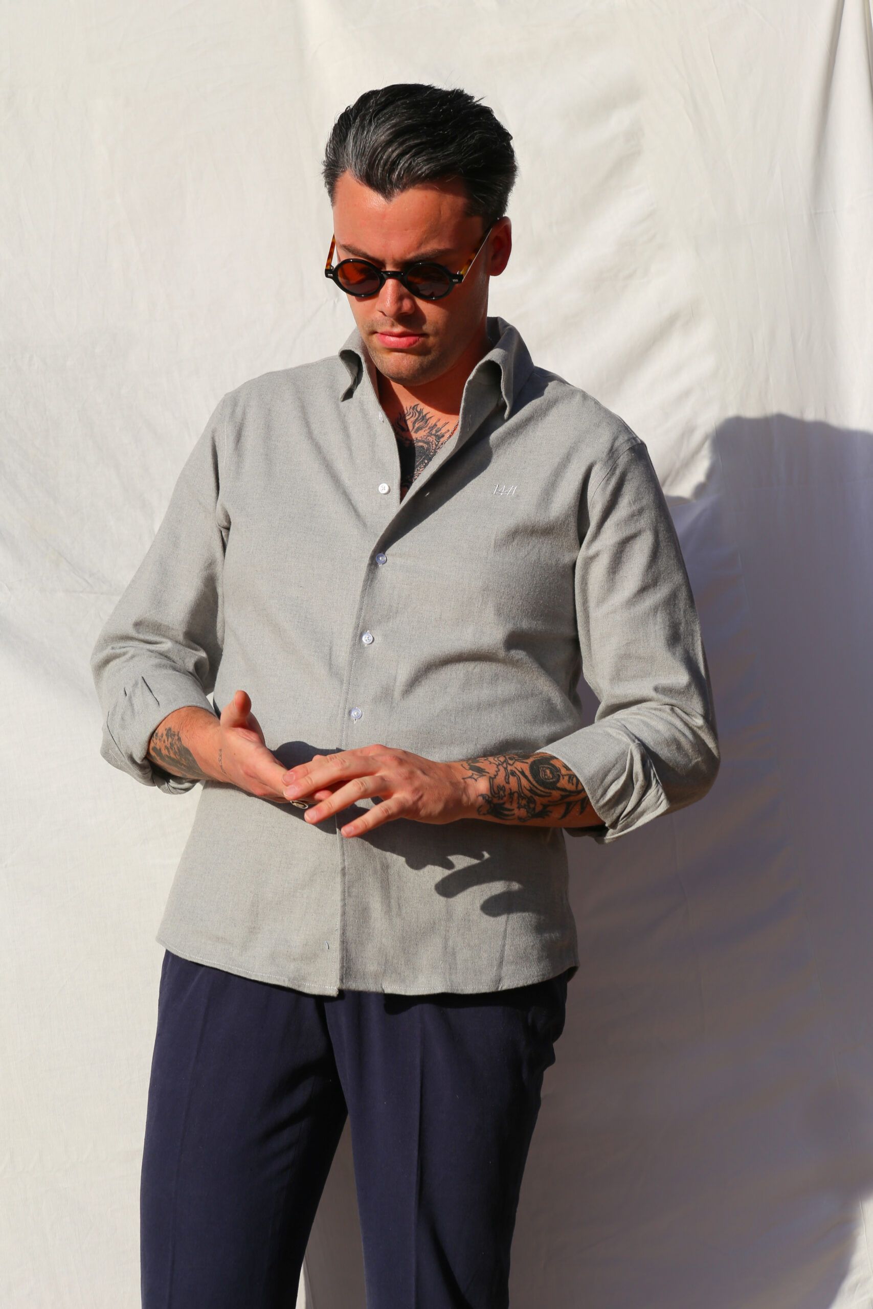 CAMISA FRANELA GRIS