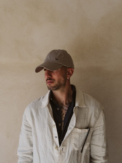 Gorra algodón beige