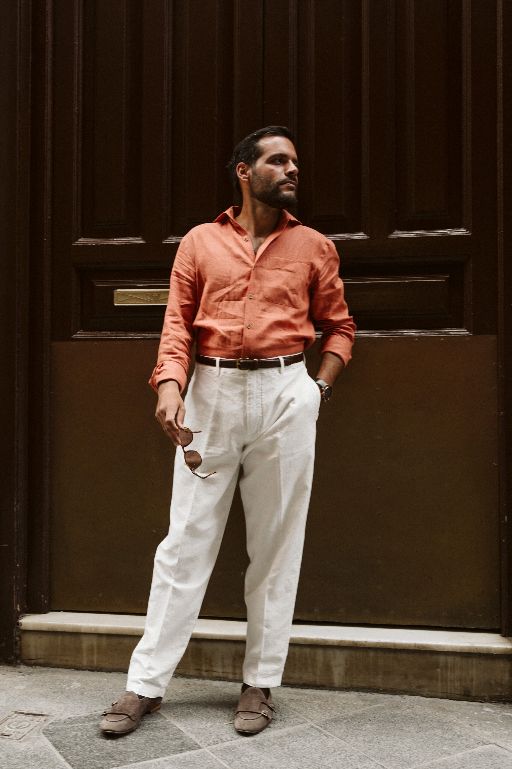 Pantalón 100% lino blanco - Imagen 2